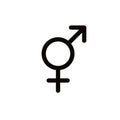 Transgender symbol line icon, vector illustration