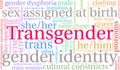 Transgender Word Cloud Royalty Free Stock Photo