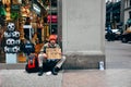 Transient on the streets of New York. Royalty Free Stock Photo