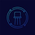 transistor icon in linear design Royalty Free Stock Photo
