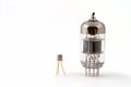 Transistor next to a vacuum tube Royalty Free Stock Photo