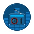 transistor radio. Vector illustration decorative design