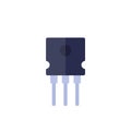 transistor or semiconductor icon, flat design Royalty Free Stock Photo
