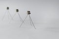 Transistors stand on legs. Royalty Free Stock Photo