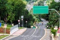 Transit sign and speed radars of a avenue