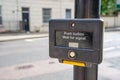 transit stop switch for pedestrian passage.  Electronic system controlled pedestrian treadmill. Royalty Free Stock Photo