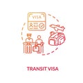 Transit visa concept icon