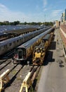 Transit Worker in Corona Rail Yard, NYC, NY, USA