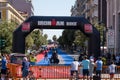 Transition area at Pescara`s Ironman 70.3 Royalty Free Stock Photo