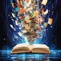 Transition from books to ebooks paper to digital transformation