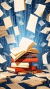 Transition from books to ebooks paper to digital transformation