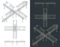 Transition Roller Conveyor for Production Line Blueprints