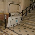 A transition to the stairs lift for disabled wheelchair users