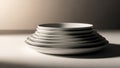 Transitions from light to dark highlighting the bowls contours and Royalty Free Stock Photo