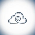 Transitions to a light gray gradient, highlighting the cloud Royalty Free Stock Photo