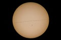 Transits of Mercury, Mercury Transit in Front of the Sun Royalty Free Stock Photo