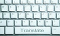 Translate button on computer keyboard. Online translation service