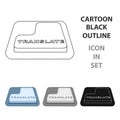 Translate button icon in cartoon style