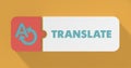 Translate Concept in Flat Design.