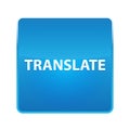 Translate shiny blue square button Royalty Free Stock Photo