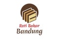 Translation: Bandung specialty toast. Logo for Bandung`s typical Baked bread culinary