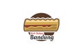 Translation: Bandung specialty toast. Logo for Bandung`s typical Baked bread culinary