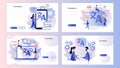 Translation concept. Online translator. Screen template for mobile smart phone, landing page, template, ui, web, mobile Royalty Free Stock Photo