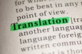 Definition of the word Translation