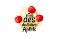 Translation: German Apple Day. vector illustration.