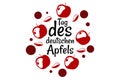 Translation: German Apple Day. vector illustration.