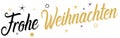 Frohe Weihnachten. German Christmas greetings as vector. White back.