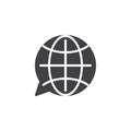 Translation globe vector icon