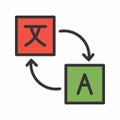 Translation icon vector image.