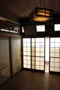 Translation: `A traditional room`, at an old Japanese house in Fukuoka, Royalty Free Stock Photo