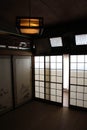Translation: Translation: `A traditional room`, at an old Japanese house in Fukuoka, Japan Royalty Free Stock Photo