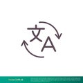 Translation, Translator Icon Vector Logo Template Illustration Design. Vector EPS 10