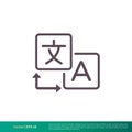 Translation, Translator Icon Vector Logo Template Illustration Design. Vector EPS 10