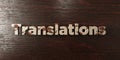 Translations - grungy wooden headline on Maple - 3D rendered royalty free stock image