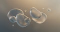 Translucent, abstract, bubble-like forms float against a gradient background Royalty Free Stock Photo