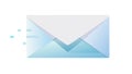 Translucent Blue Email Envelope Vector Illustration, vector design Generative AI Royalty Free Stock Photo