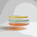 Translucent Colored Discs - A Minimalist Abstract Composition Royalty Free Stock Photo