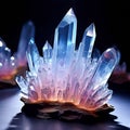 translucent crystal formation a sculpture of translucent cryst Royalty Free Stock Photo