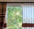 Translucent curtain window Royalty Free Stock Photo