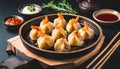 Translucent dumplings filled with succulent shrimp, often with bamboo shoots and water chestnuts.