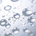 Translucent Elegance: Abstract Water Droplets in Soft Morning Light