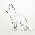Translucent Geometric 3d Printed Fox: Contemporary Middle Eastern And North African Art