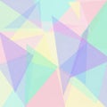 Translucent geometric pattern featuring overlapping triangles in pastel hues Royalty Free Stock Photo