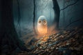 Translucent Ghost In The Woods. Generative AI