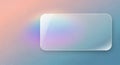 Translucent Glass Rectangle with Soft Pastel Gradient Background and Subtle Light Reflections Royalty Free Stock Photo