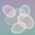 Translucent, gradient ovals overlap on a soft gradient background, transitioning from Royalty Free Stock Photo